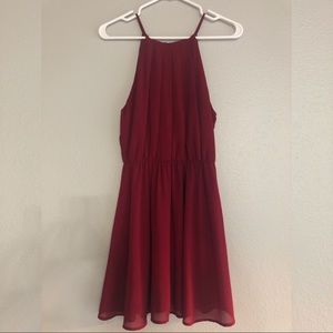 Dark pink chiffon dress
